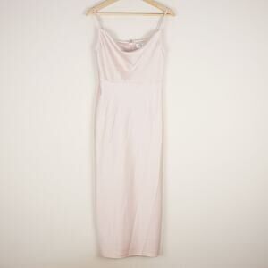 Sachin Babi Babi Cali Satin Charmeuse Midi Dress blush Womens Sz 4